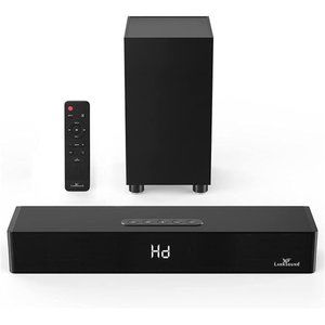 Soundbar with Subwoofer, 2.1 Sound Bar with Bluetooth/HDMI ARC/Optical/AUX/USB